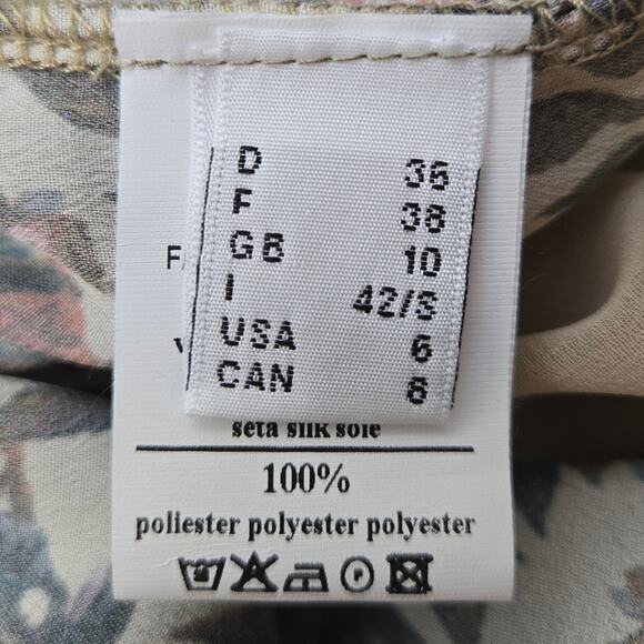 Anthropologie Ottod'Ame Monkey Printed Mock Neck Dress Size 6 - Picture 5 of 7